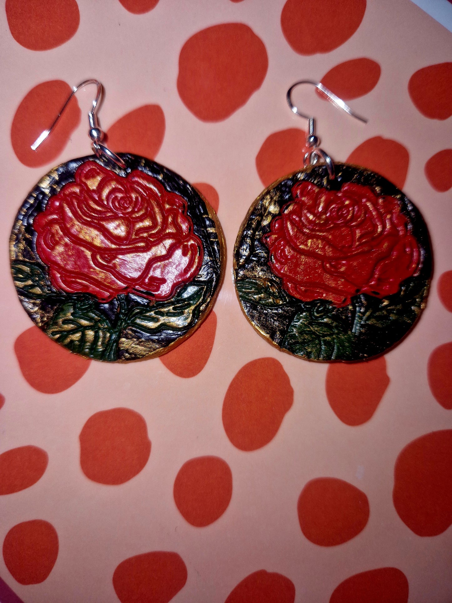 Red as the rose, earrings