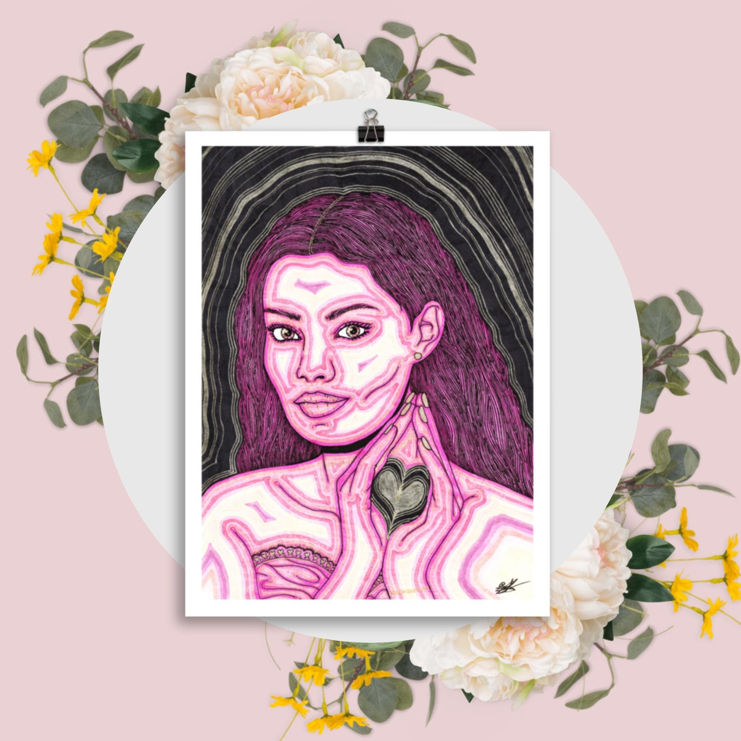 Rosa, custom size poster print