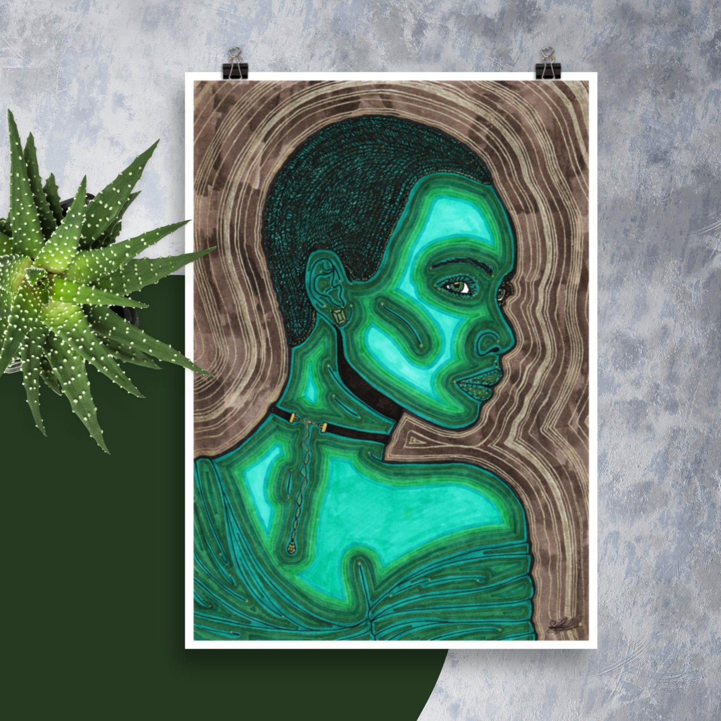 Daphne, custom size poster print