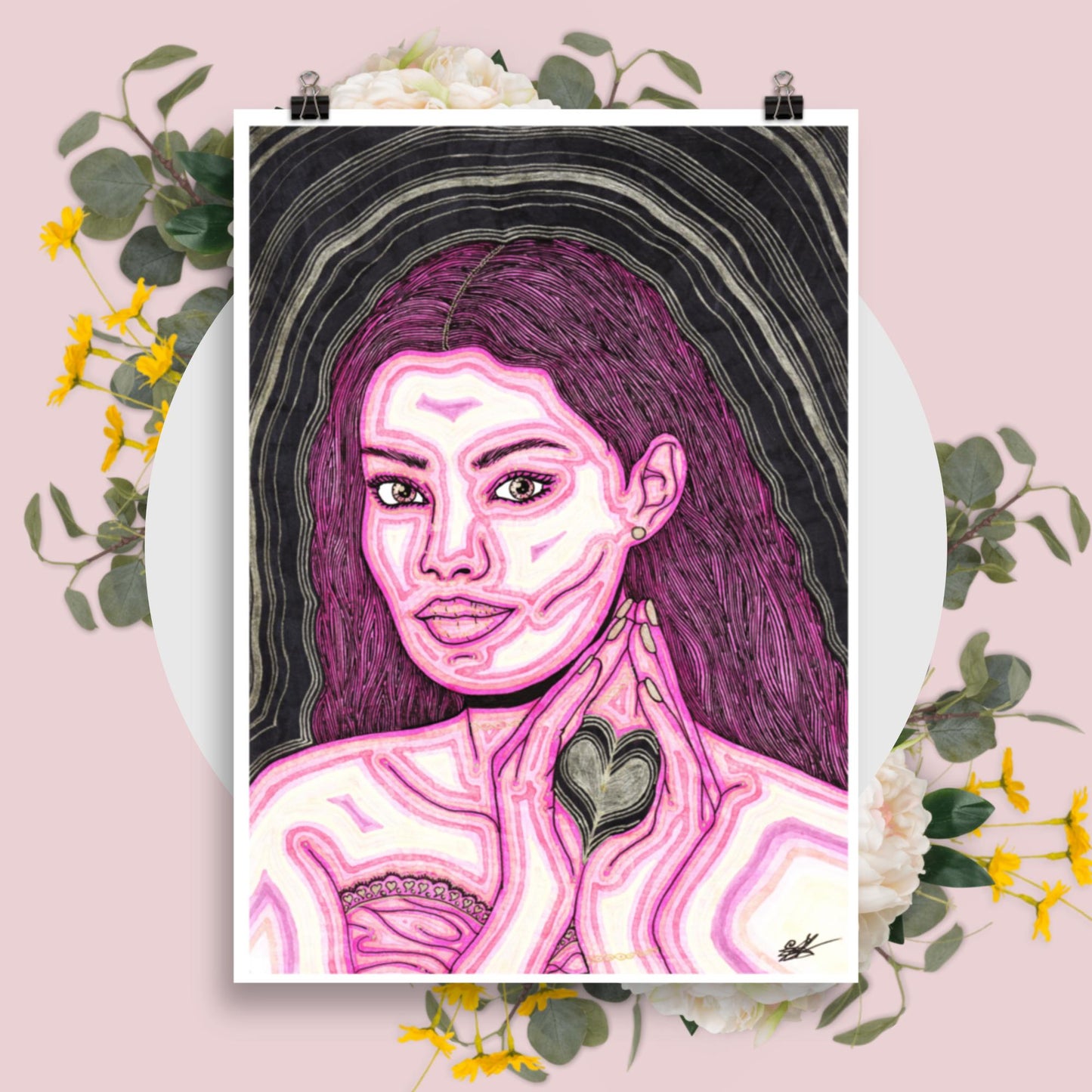 Rosa, custom size poster print