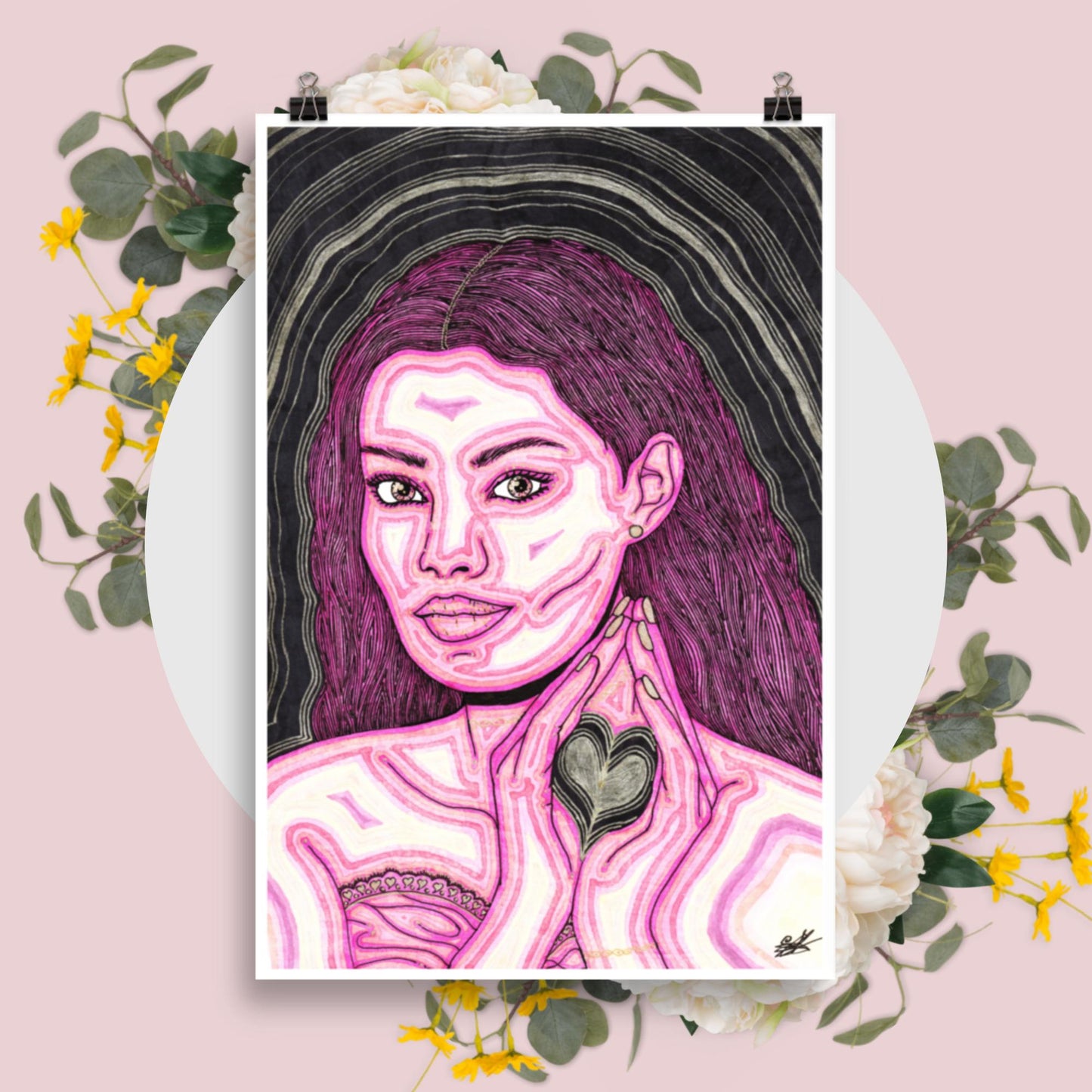 Rosa, custom size poster print