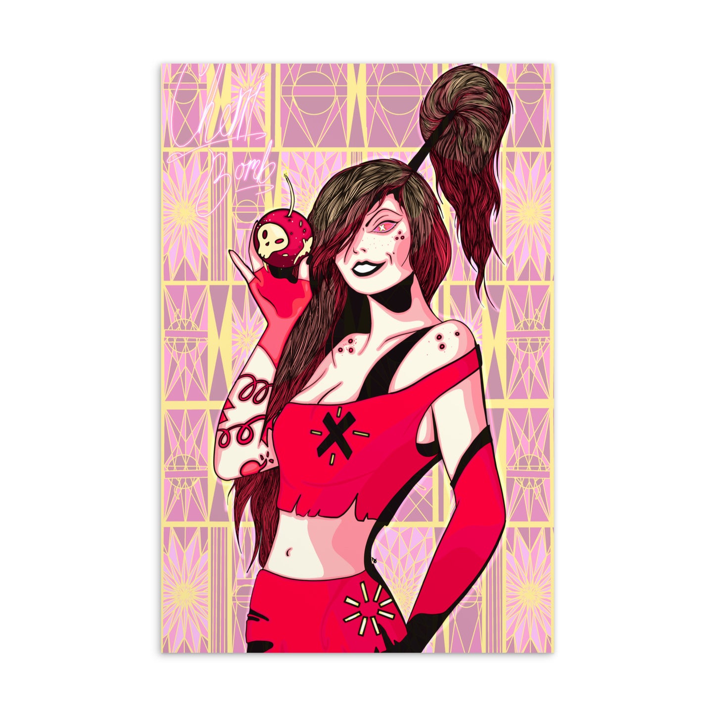 Cherri bomb, postcard size print