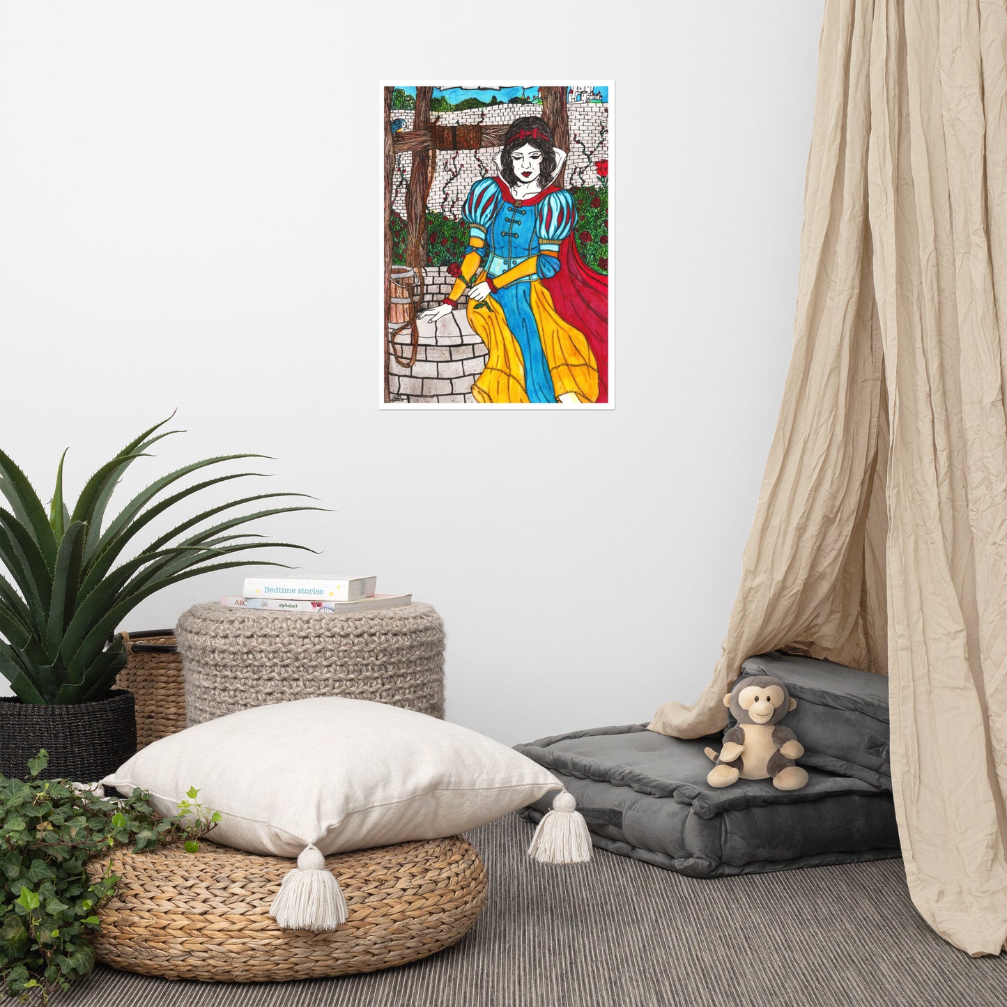 Disney inspired, Some day my prince will come, poster print