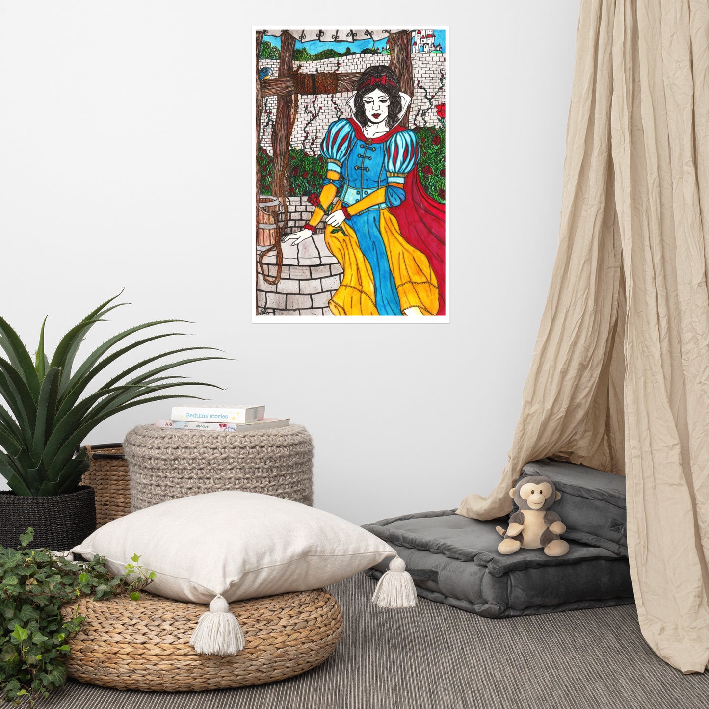 Disney inspired, Some day my prince will come, poster print