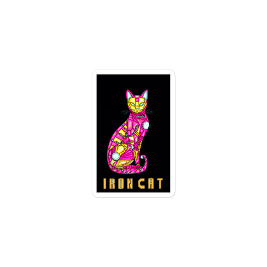 Iron cat, valentines re-colour sticker