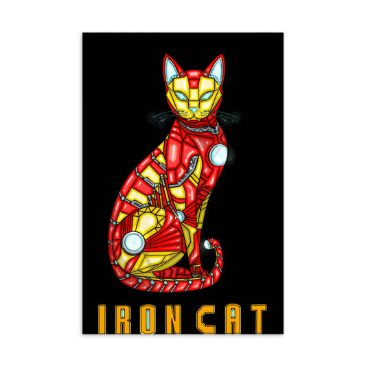 Iron cat, postcard size print